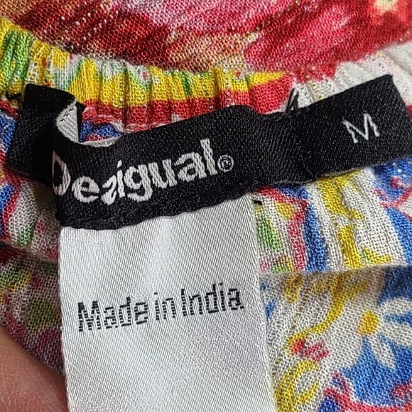 Desigual Whimsical Summer Floral Multicolored and Multiprint Blouse - Picture 12 of 13